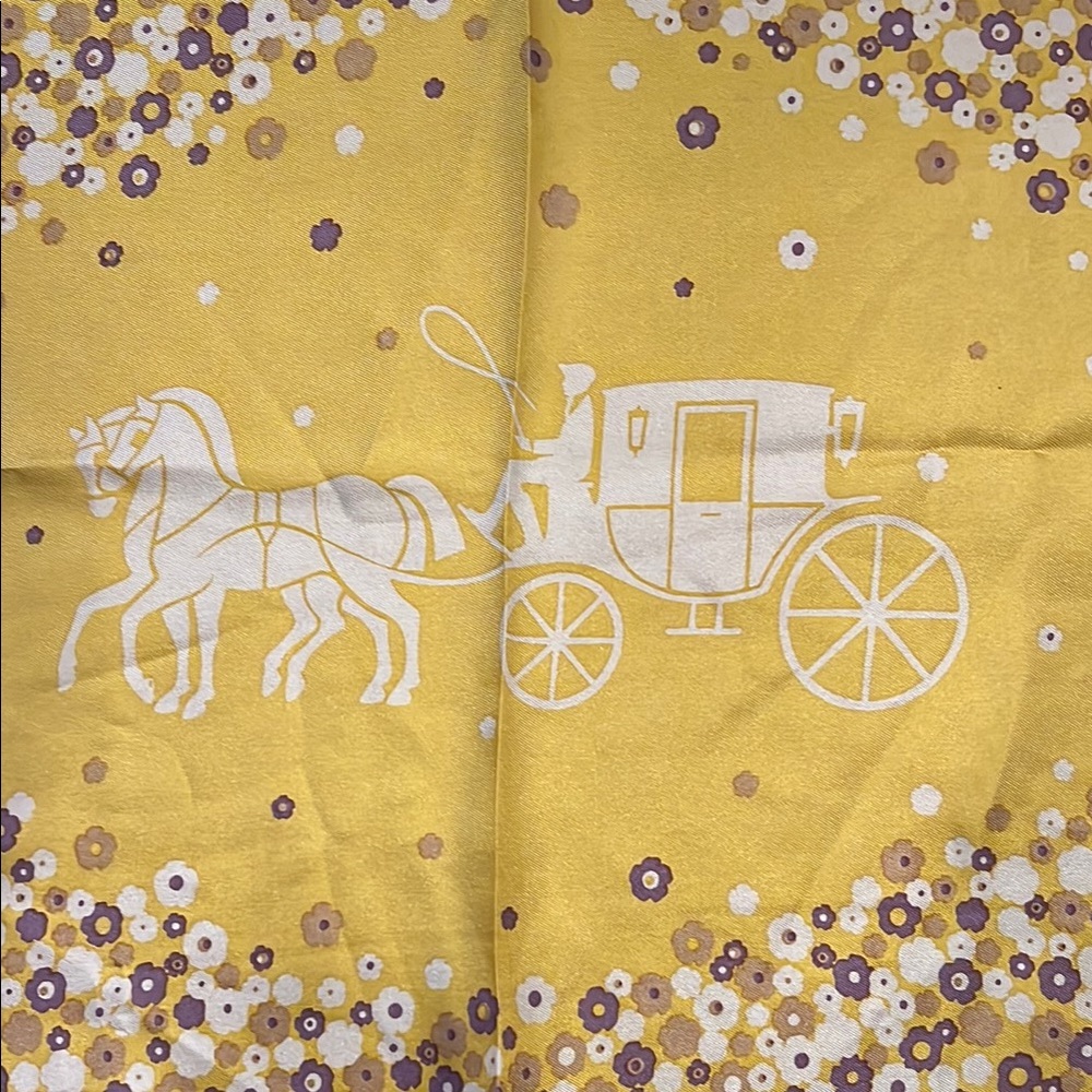 Coach Yellow and White Vintage Carriage Wrap